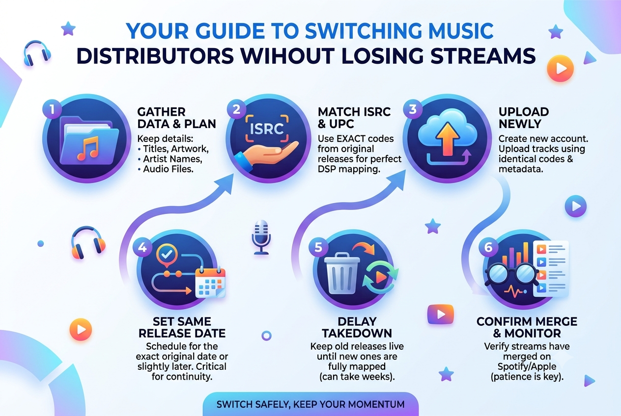 How Can You Switch Music Distributors without Losing Stream Count