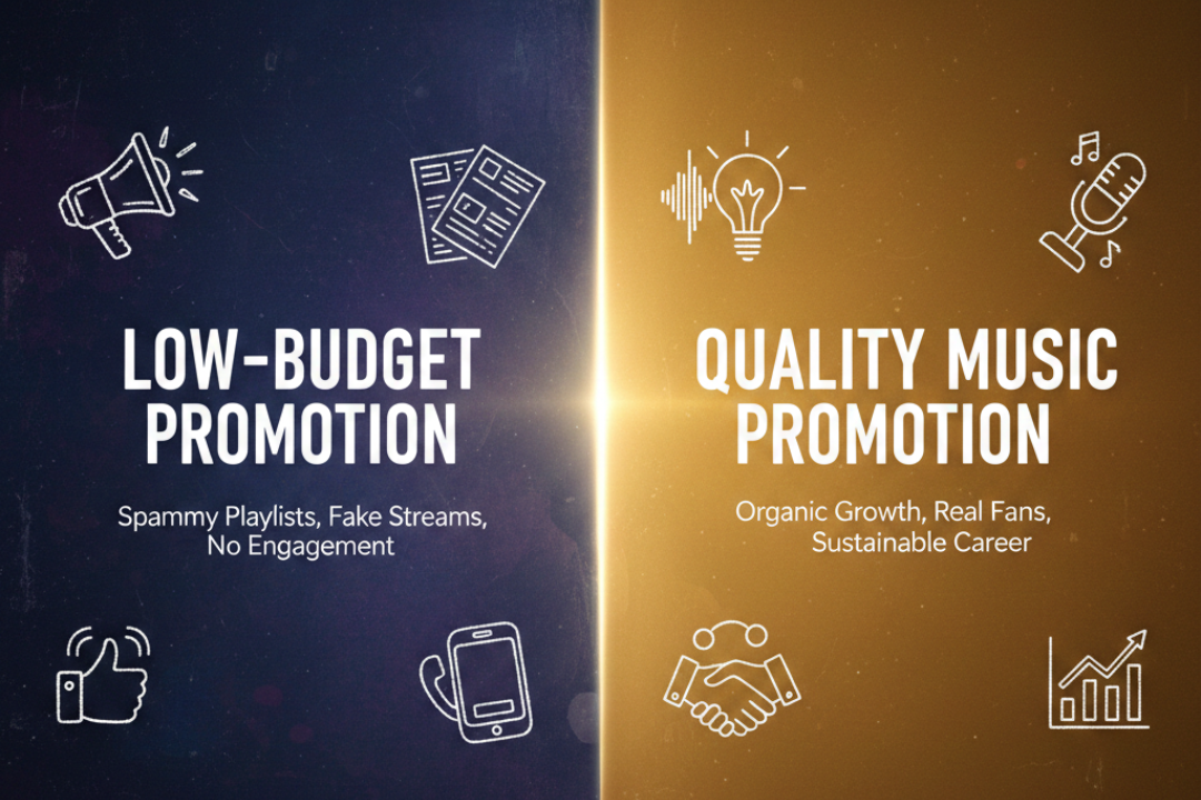 Low-budget Music Promotion vs. Quality Music Promotion