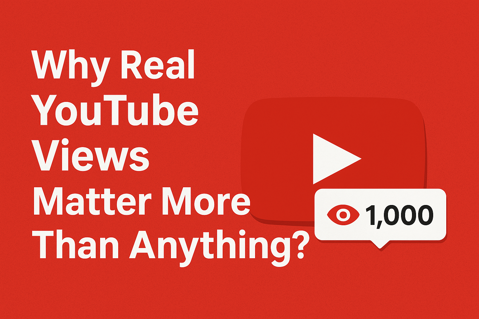 Why Real YouTube Views Matter More Than Anything?