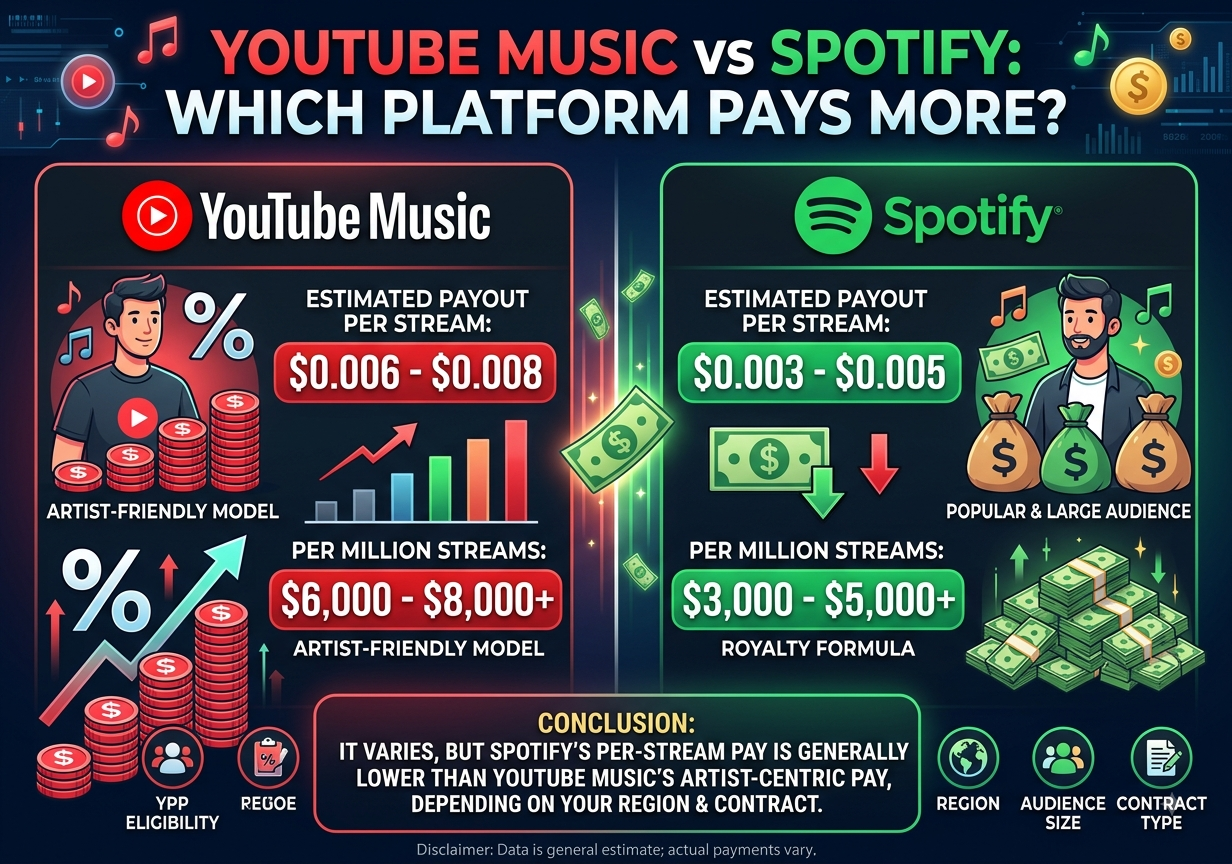 YouTube Music vs Spotify: Which Platform Pays More?
